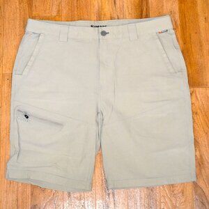 Simms Men's Nylon Blend Tan Shorts XL